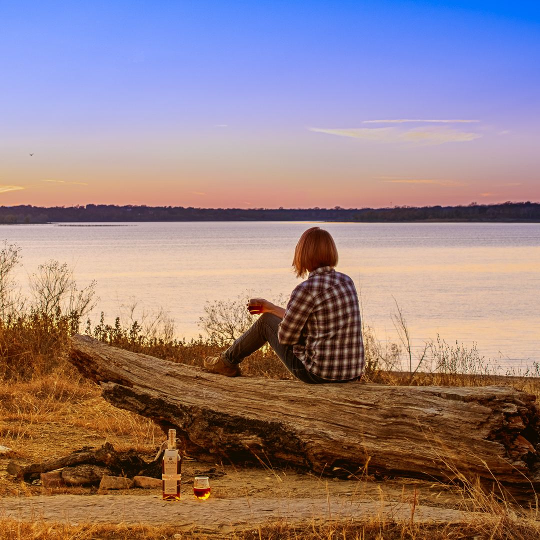 Golden hour lifestyle photography at the lake